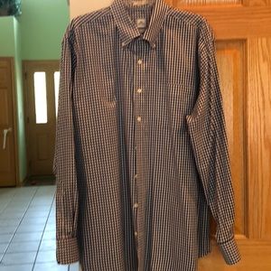 Men’s tall checkered dress shirt